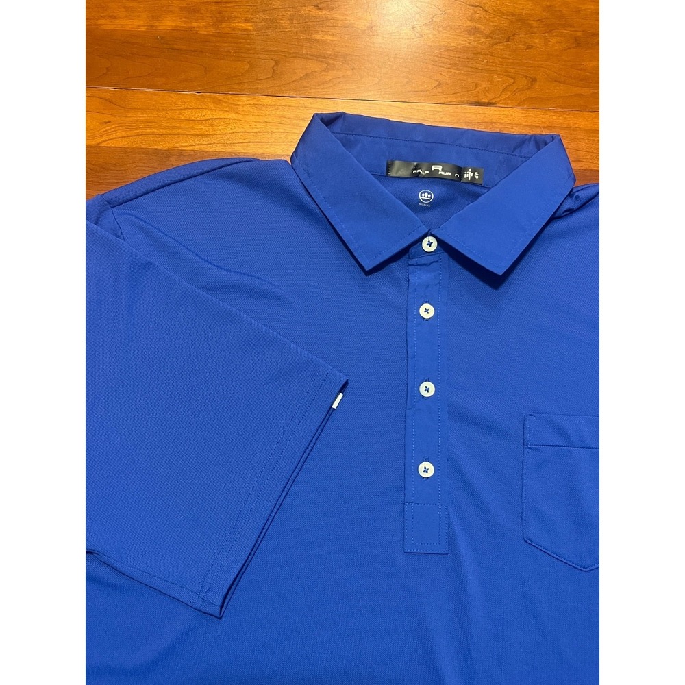 RLX Ralph Lauren Golf Polo Shirt Mens XL Blue Performance Stretch Short Slv